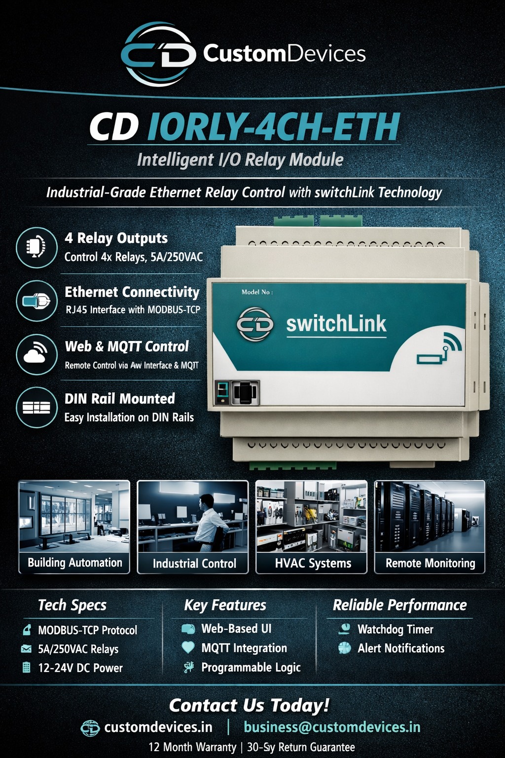 4DI – 4RLY IO Module